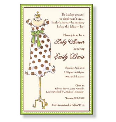 Baby Shower Invitations, Mommy Mannequin, Inviting Company